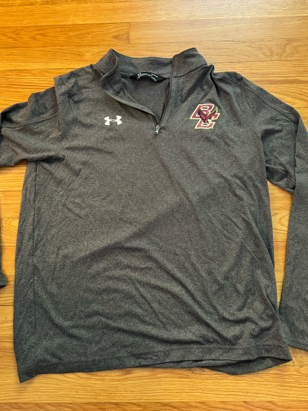 Under Armour Women’s Dark Gray Boston College 1/4 Zip Pullover